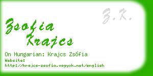 zsofia krajcs business card