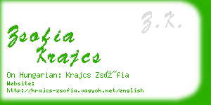 zsofia krajcs business card